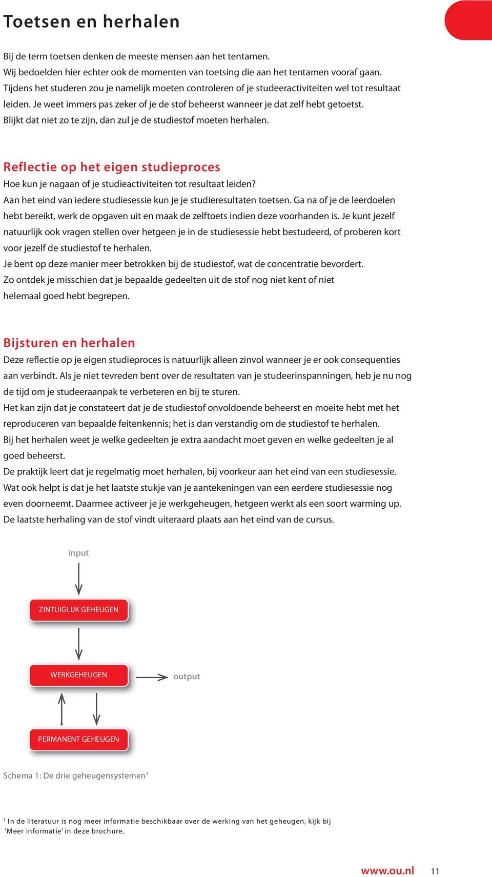 Blijkt dat niet zo te zijn, dan zul je de studiestof moeten herhalen. Reflectie op het eigen studieproces Hoe kun je nagaan of je studieactiviteiten tot resultaat leiden?