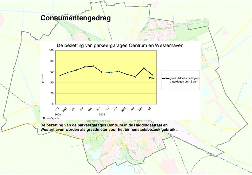 mrt Bron: Q-park De bezetting van de parkeergarages Centrum in de