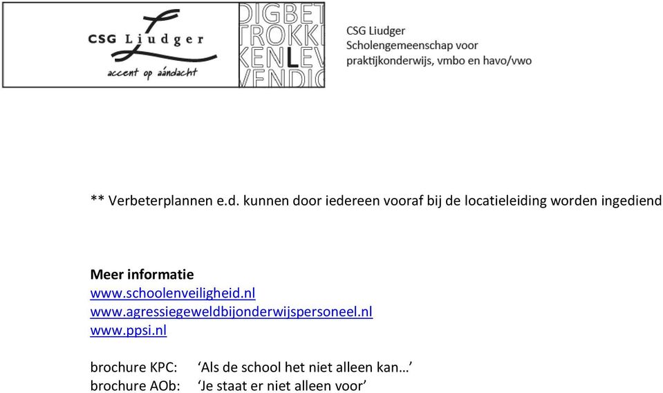 Meer informatie www.schoolenveiligheid.nl www.