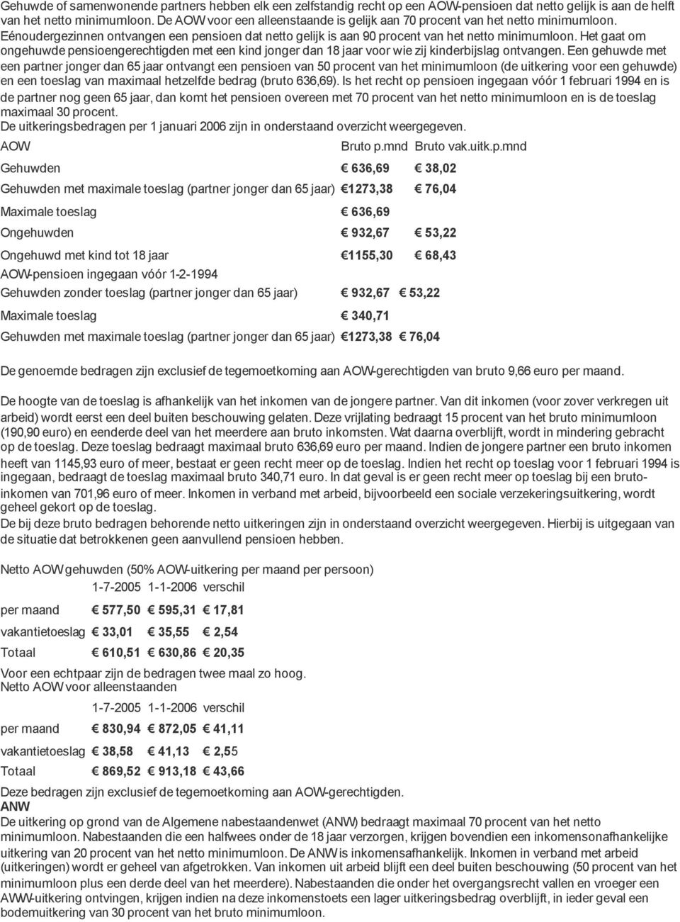 Het gaat om ongehuwde pensioengerechtigden met een kind jonger dan 18 jaar voor wie zij kinderbijslag ontvangen.