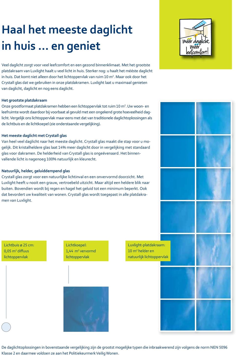 Luxlight laat u maximaal genieten van daglicht, daglicht en nog eens daglicht. Het grootste platdakraam Onze grootformaat platdakramen hebben een lichtoppervlak tot ruim m.