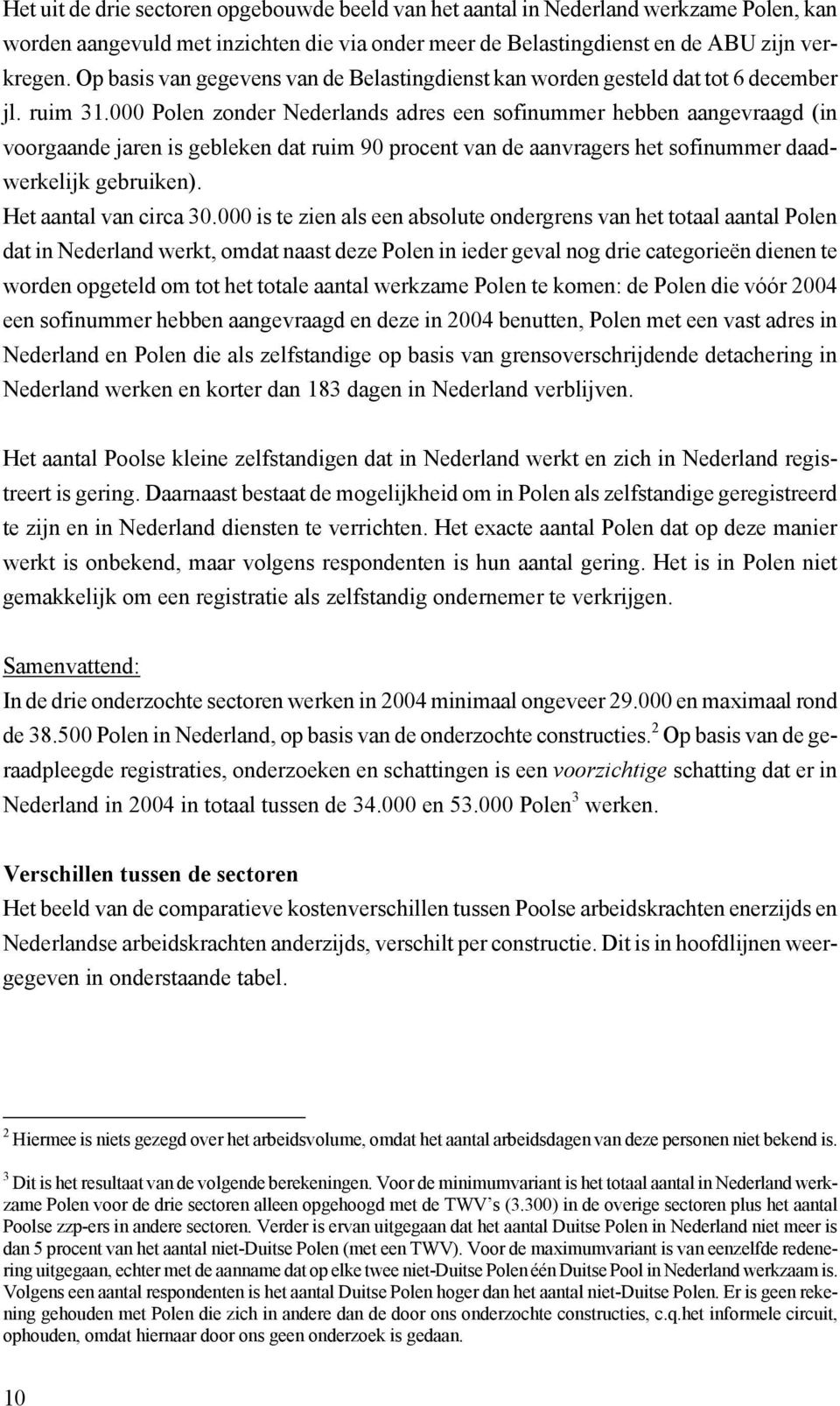 000 Polen zonder Nederlands adres een sofinummer hebben aangevraagd (in voorgaande jaren is gebleken dat ruim 90 procent van de aanvragers het sofinummer daadwerkelijk gebruiken).