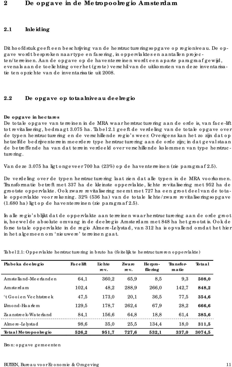 Aan de opgave op de venterreinen wordt een aparte paragraaf gewijd, evenals aan de toelichting over het (grote) verschil van de uitkomsten van deze inventarisatie ten opzichte van de inventarisatie