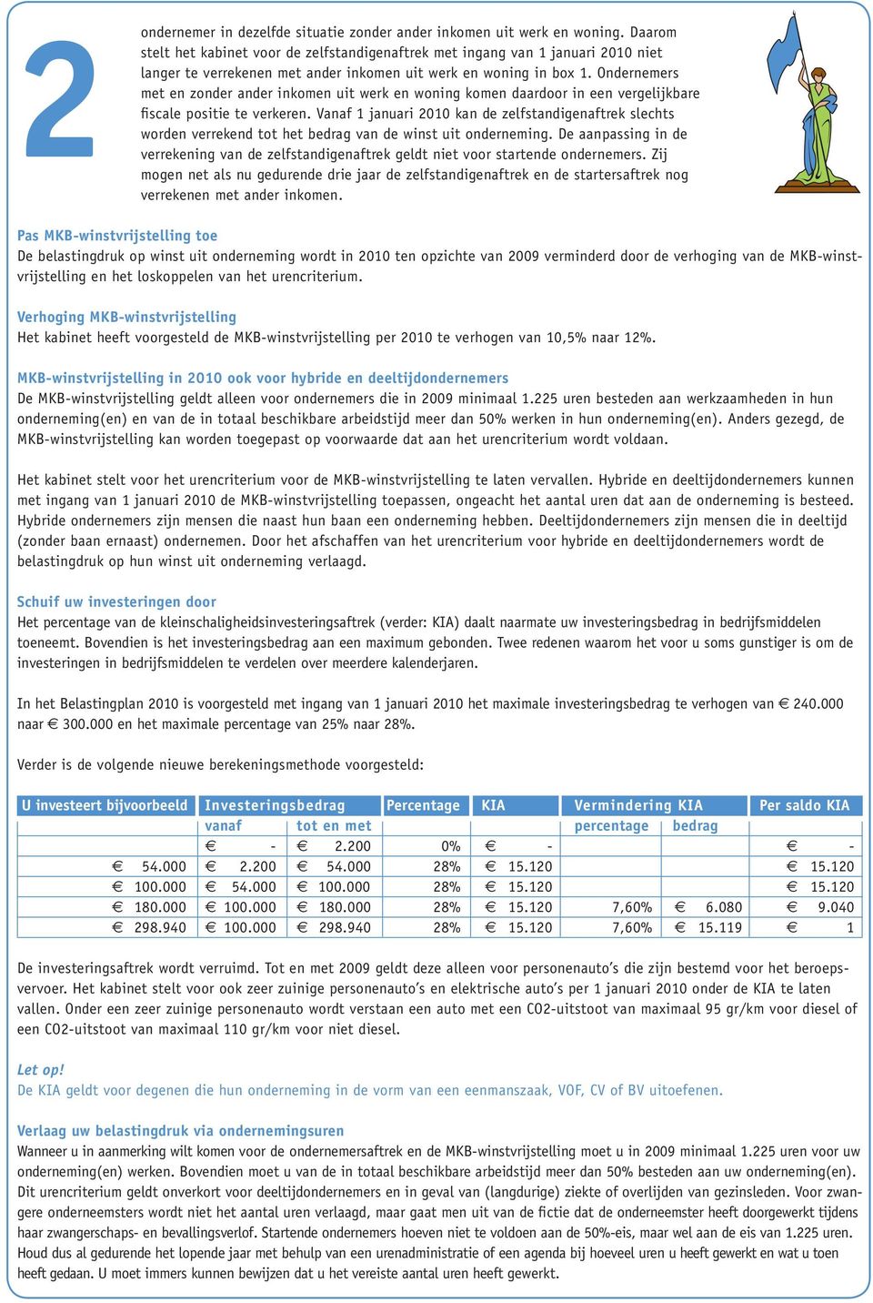 Ondernemers met en zonder ander inkomen uit werk en woning komen daardoor in een vergelijkbare fiscale positie te verkeren.