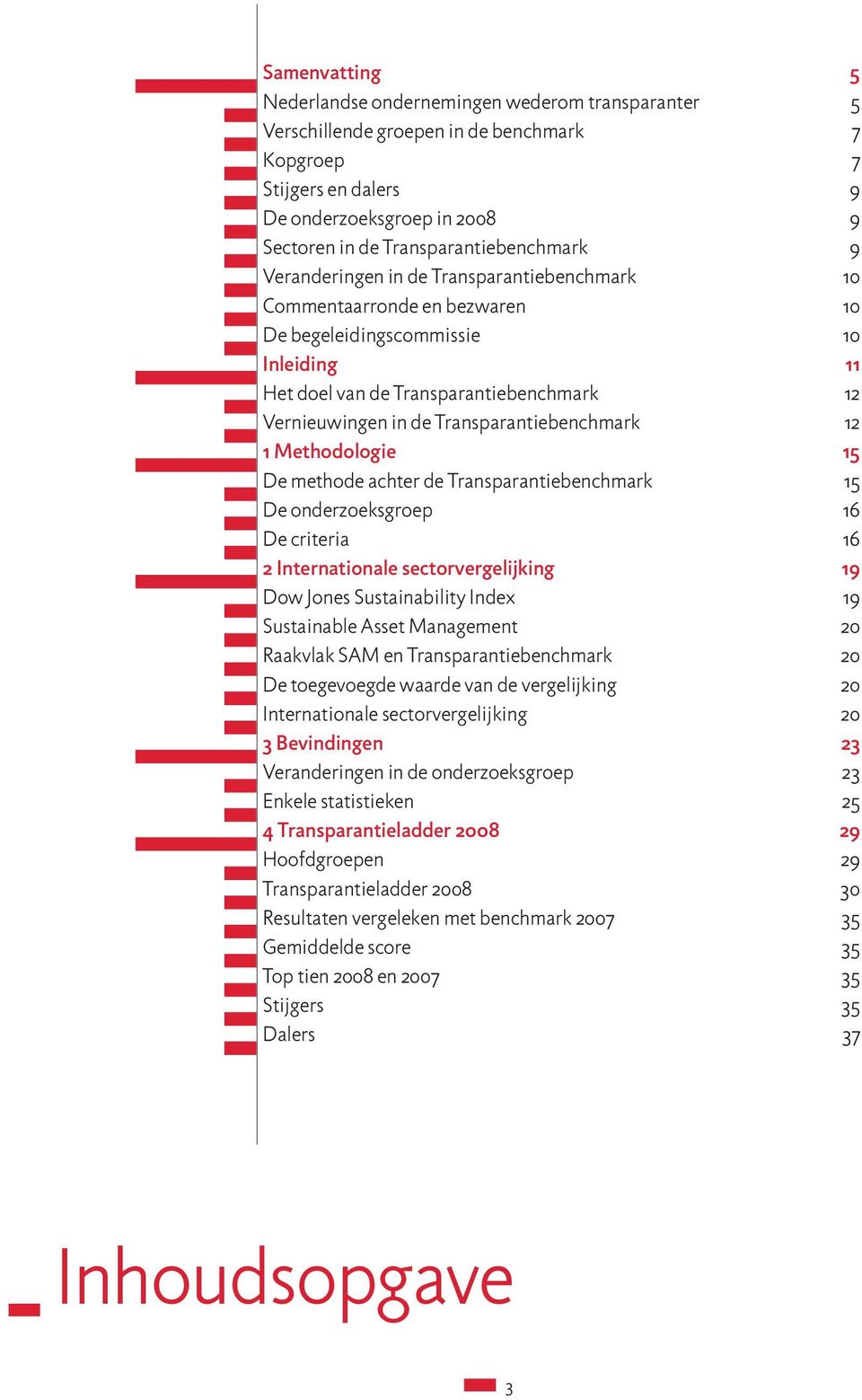 in de Transparantiebenchmark 12 1 Methodologie 15 De methode achter de Transparantiebenchmark 15 De onderzoeksgroep 16 De criteria 16 2 Internationale sectorvergelijking 19 Dow Jones Sustainability