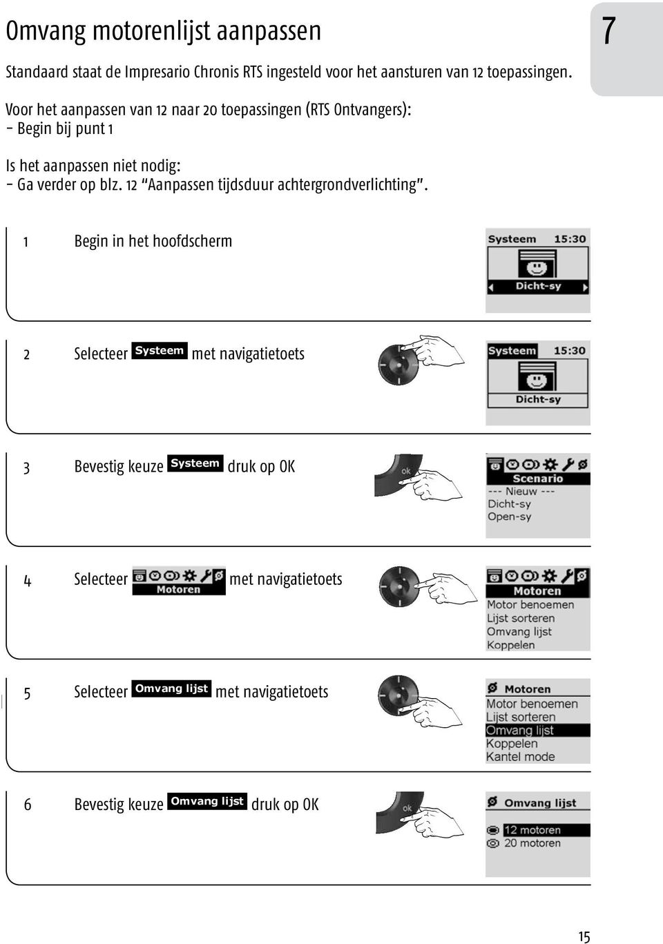 blz. 12 Aanpassen tijdsduur achtergrondverlichting.