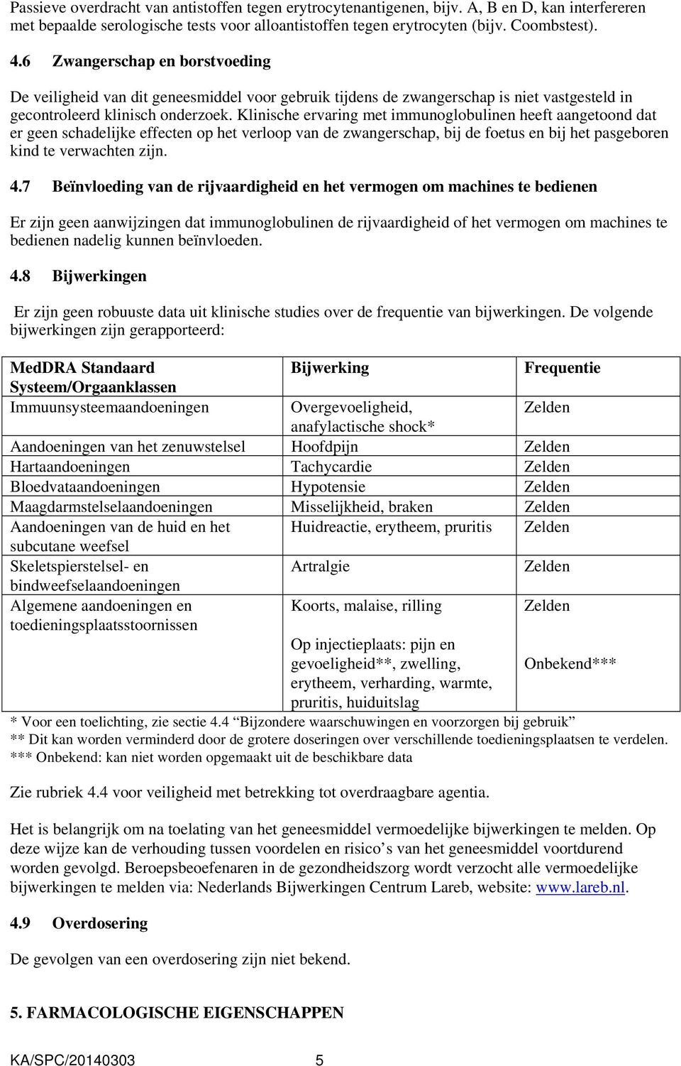 Klinische ervaring met immunoglobulinen heeft aangetoond dat er geen schadelijke effecten op het verloop van de zwangerschap, bij de foetus en bij het pasgeboren kind te verwachten zijn. 4.