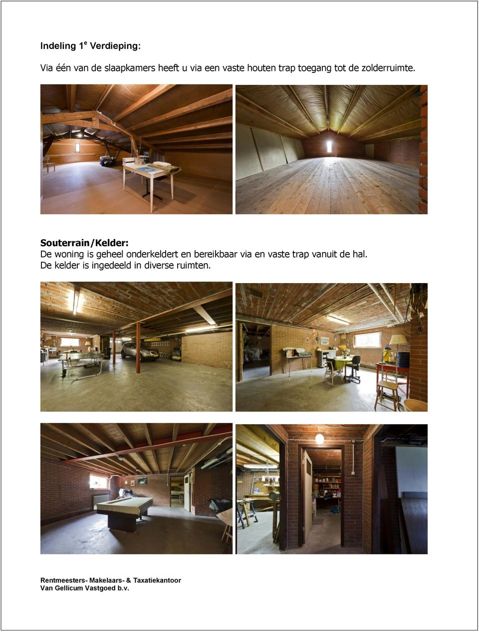 Souterrain/Kelder: De woning is geheel onderkeldert en