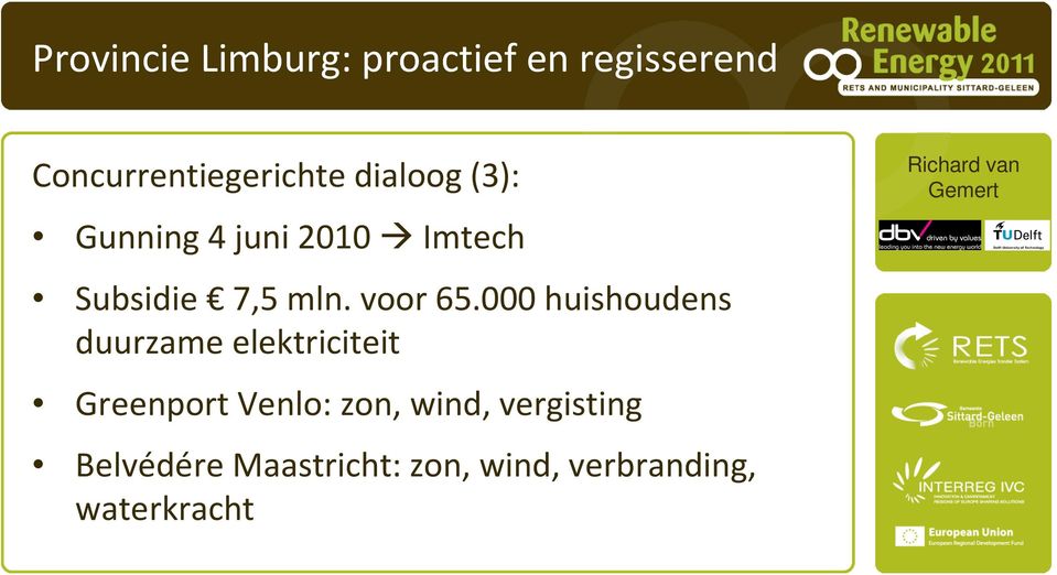 000 huishoudens duurzame elektriciteit Greenport Venlo: zon, wind,