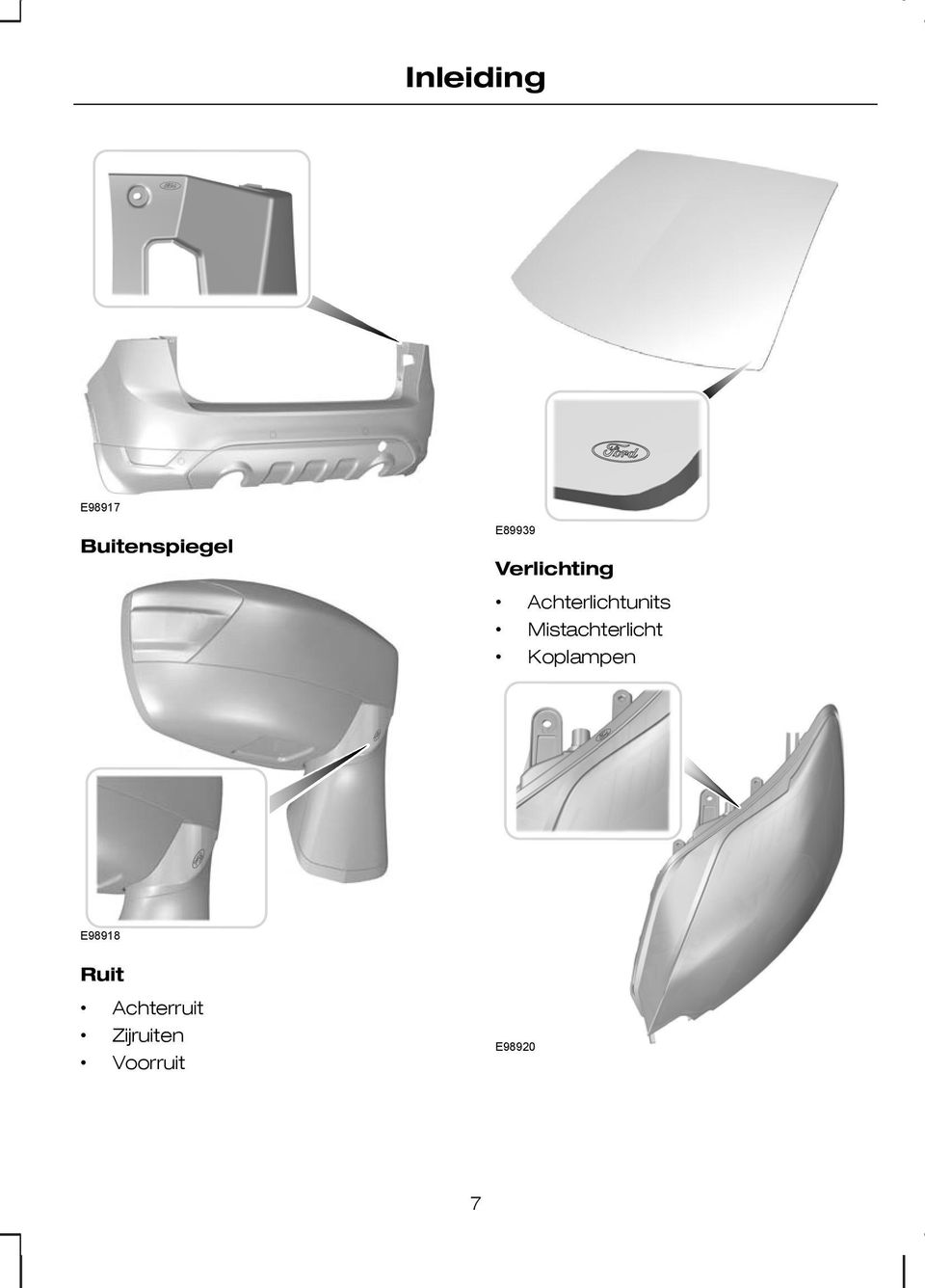 Mistachterlicht Koplampen E98918