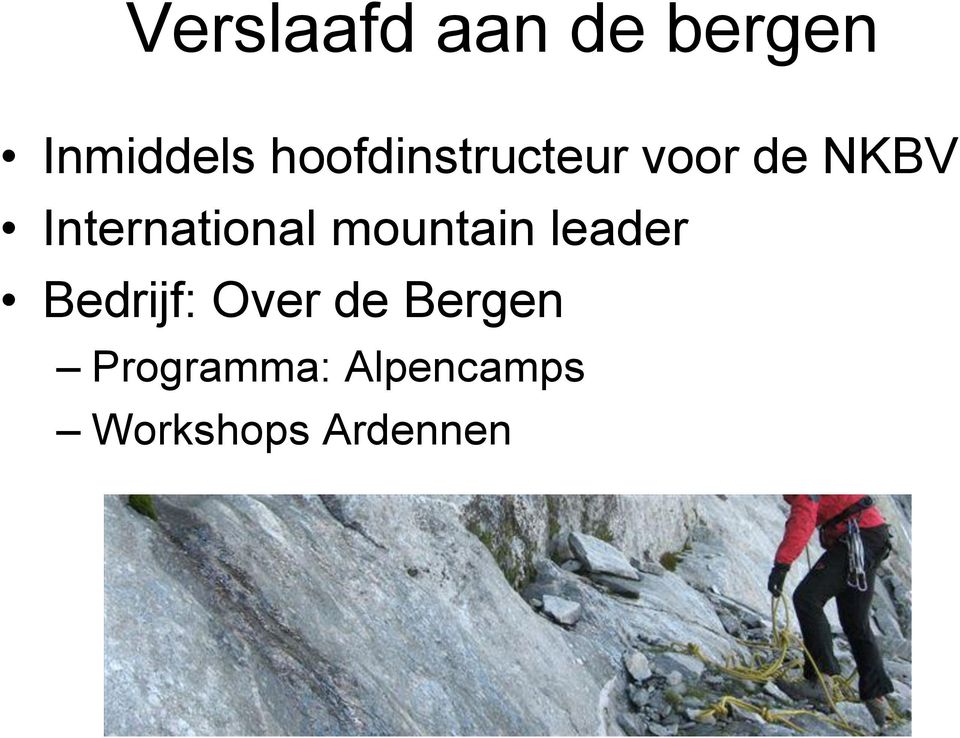 International mountain leader Bedrijf: