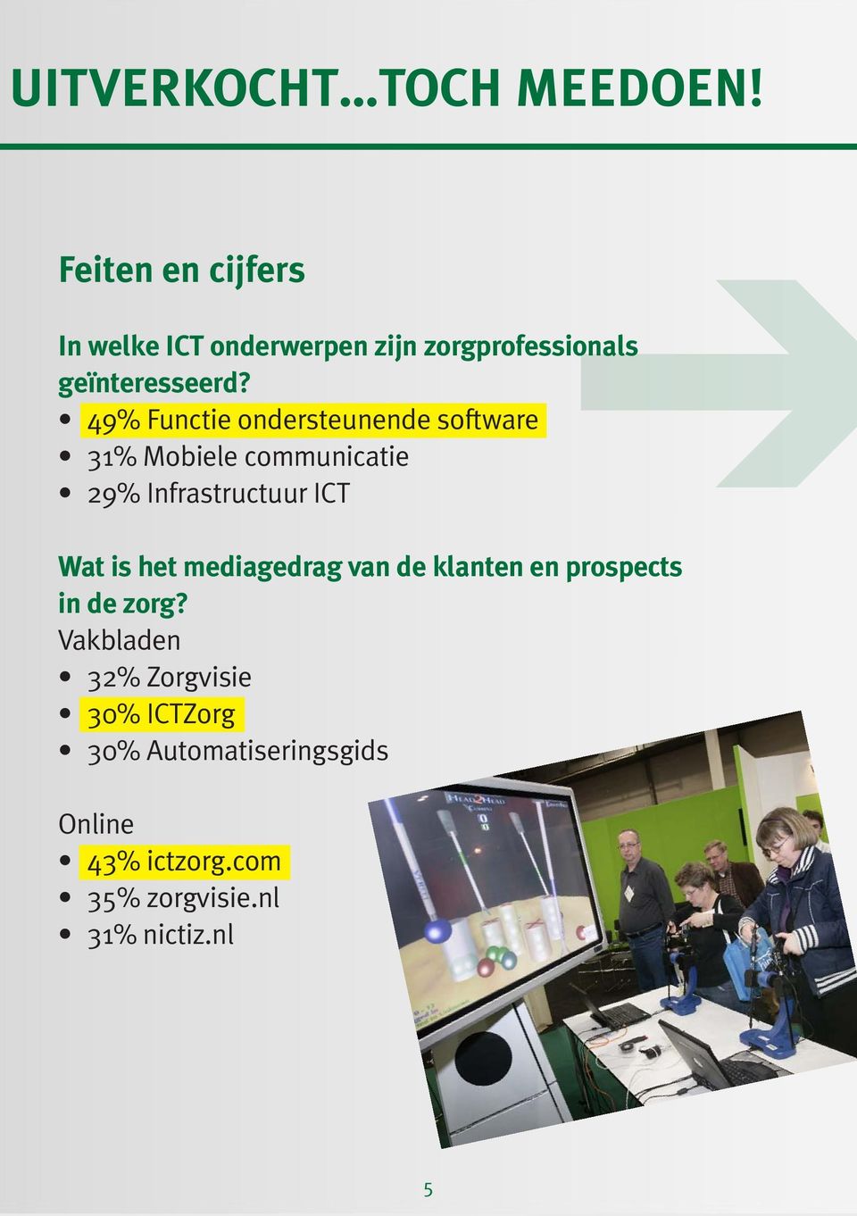 49% Functie ondersteunende software 31% Mobiele communicatie 29% Infrastructuur ICT wat is