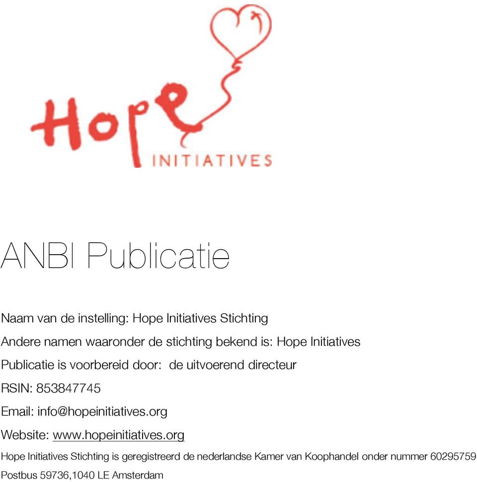 853847745 Email: info@hopeinitiatives.