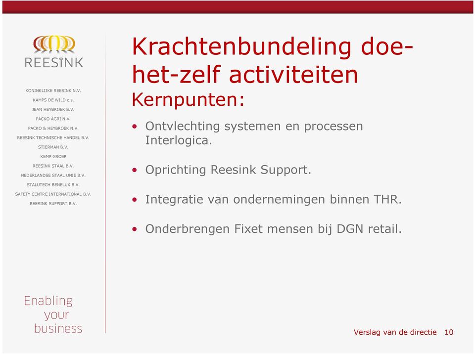 Oprichting Reesink Support.