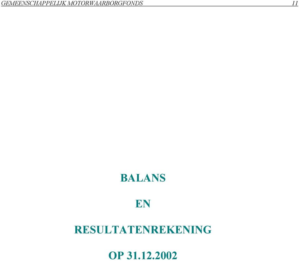 BALANS EN