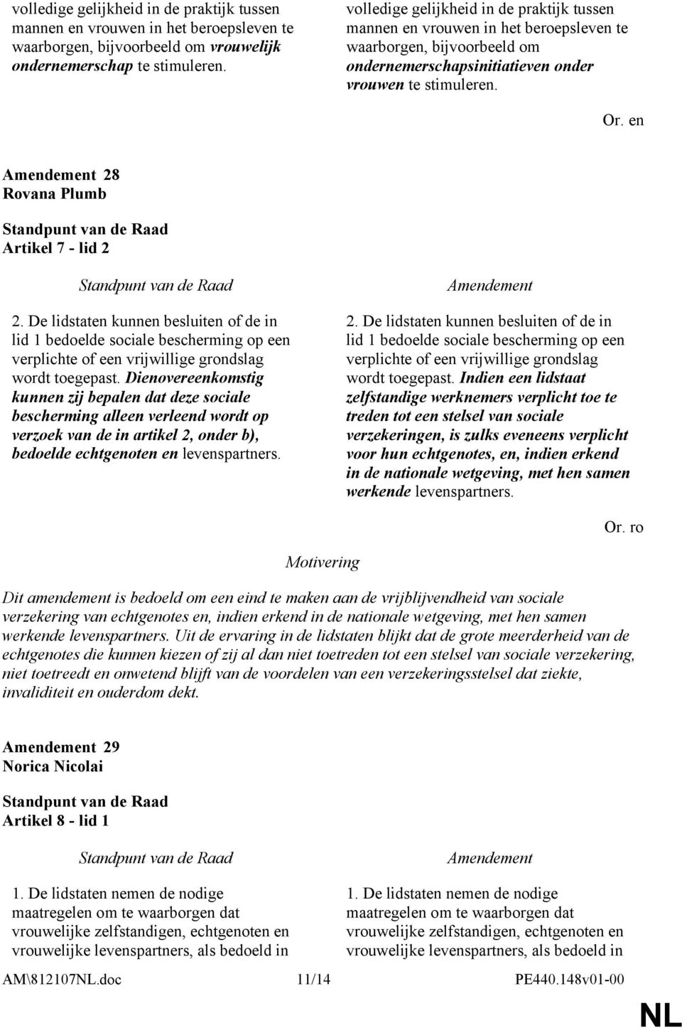 28 Rovana Plumb Artikel 7 - lid 2 2. De lidstaten kunnen besluiten of de in lid 1 bedoelde sociale bescherming op een verplichte of een vrijwillige grondslag wordt toegepast.