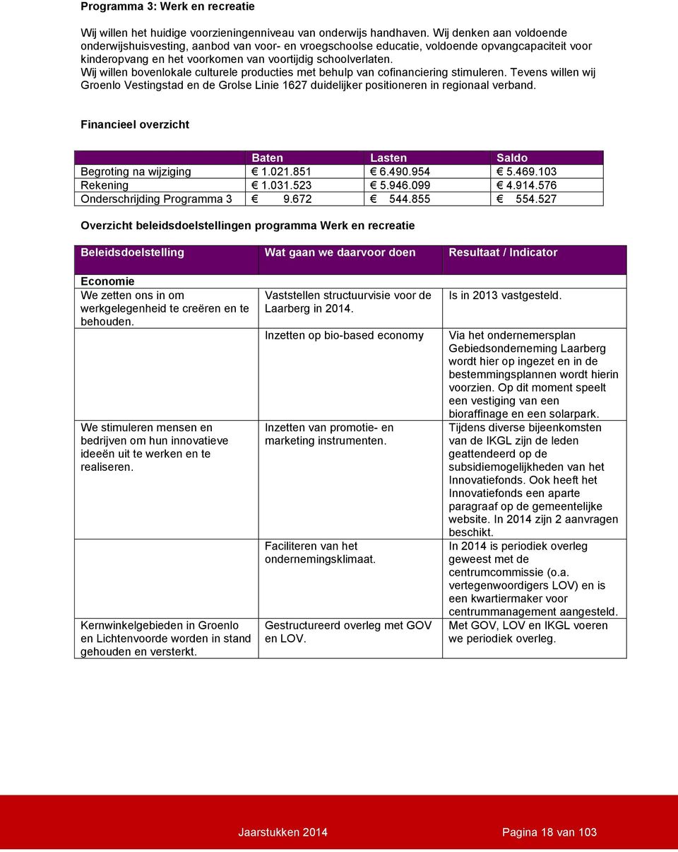 Wij willen bovenlokale culturele producties met behulp van cofinanciering stimuleren. Tevens willen wij Groenlo Vestingstad en de Grolse Linie 1627 duidelijker positioneren in regionaal verband.