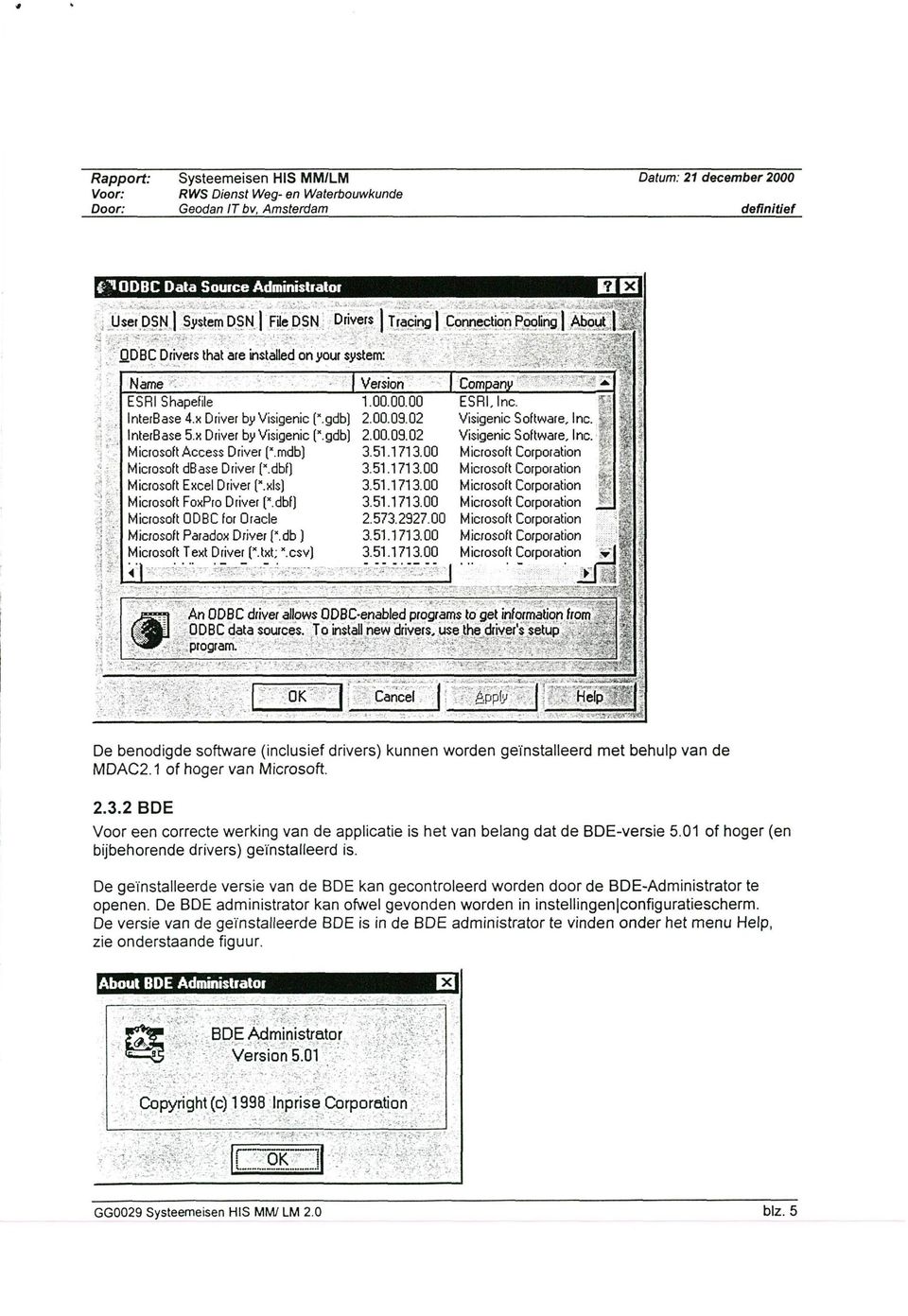 mdb) 3.51.1713.00 Microsoft Corporation Microsoft dbase Driver ('.dbf ) 3.51.1713.00 Microsoft Corporation Microsoft Excel Driver (.xls) 3.51.171 3.