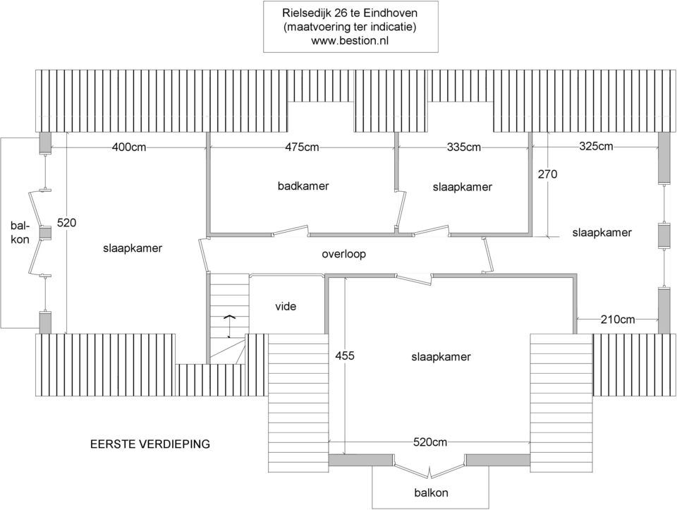 nl 400cm 475cm 335cm 325cm badkamer slaapkamer 270