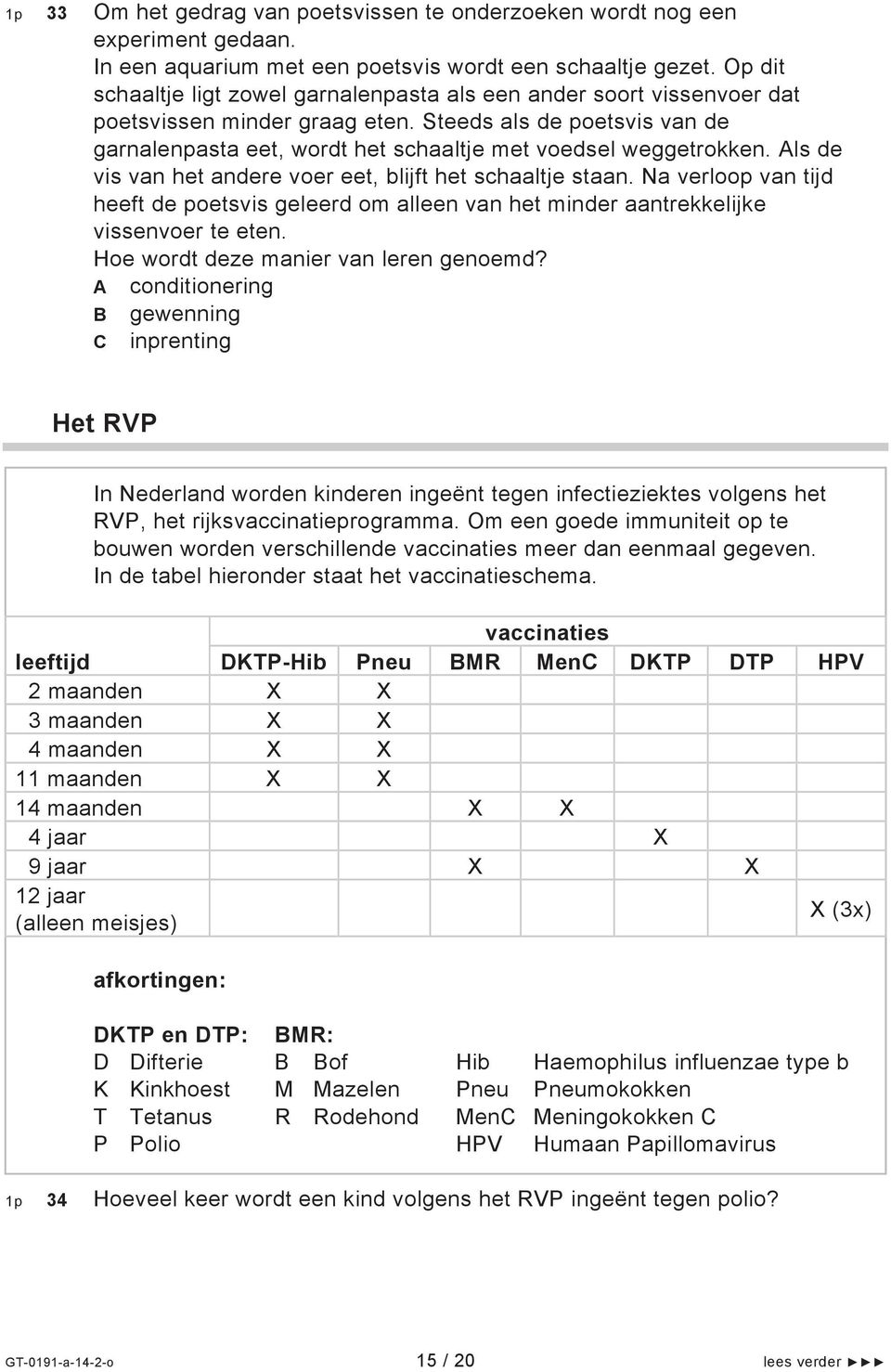 Steeds als de poetsvis van de garnalenpasta eet, wordt het schaaltje met voedsel weggetrokken. Als de vis van het andere voer eet, blijft het schaaltje staan.