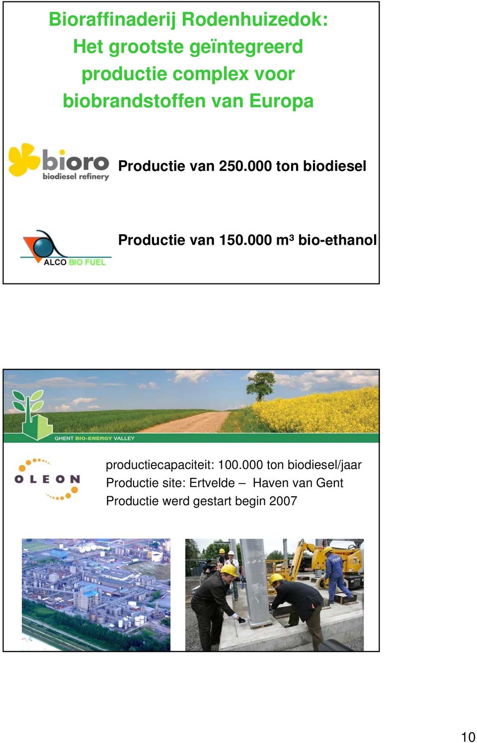 000 ton biodiesel Productie van 150.