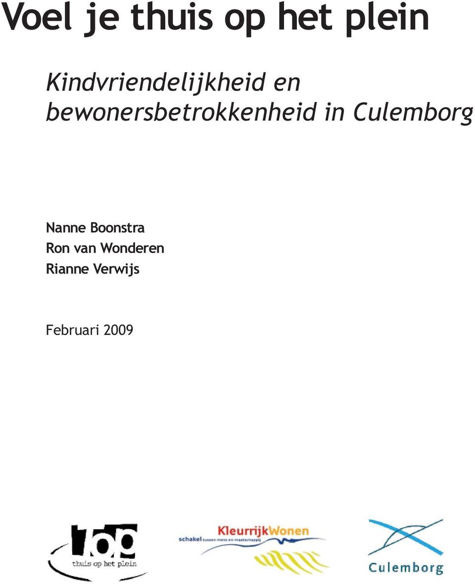 bewonersbetrokkenheid in Culemborg