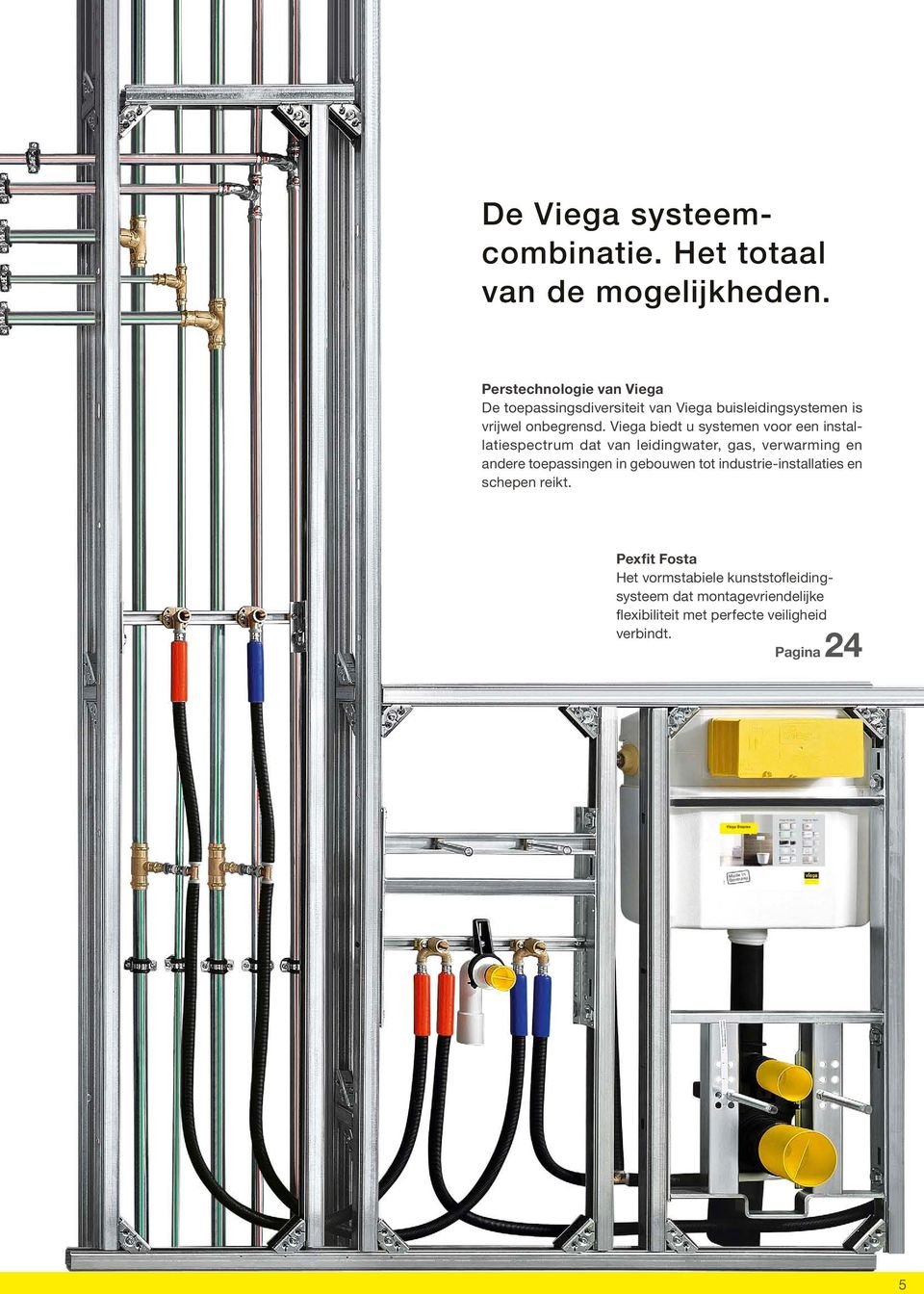 Viega biedt u systemen voor een installatiespectrum dat van leidingwater, gas, verwarming en andere toepassingen in