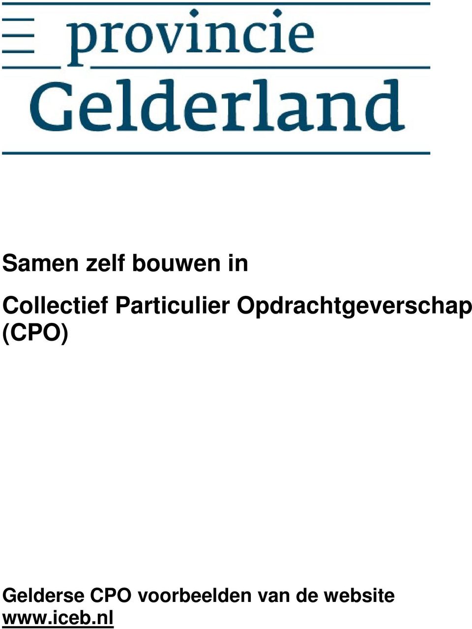 Opdrachtgeverschap (CPO)