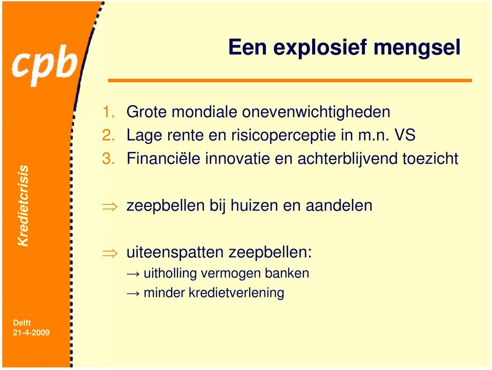 Financiële innovatie en achterblijvend toezicht zeepbellen bij