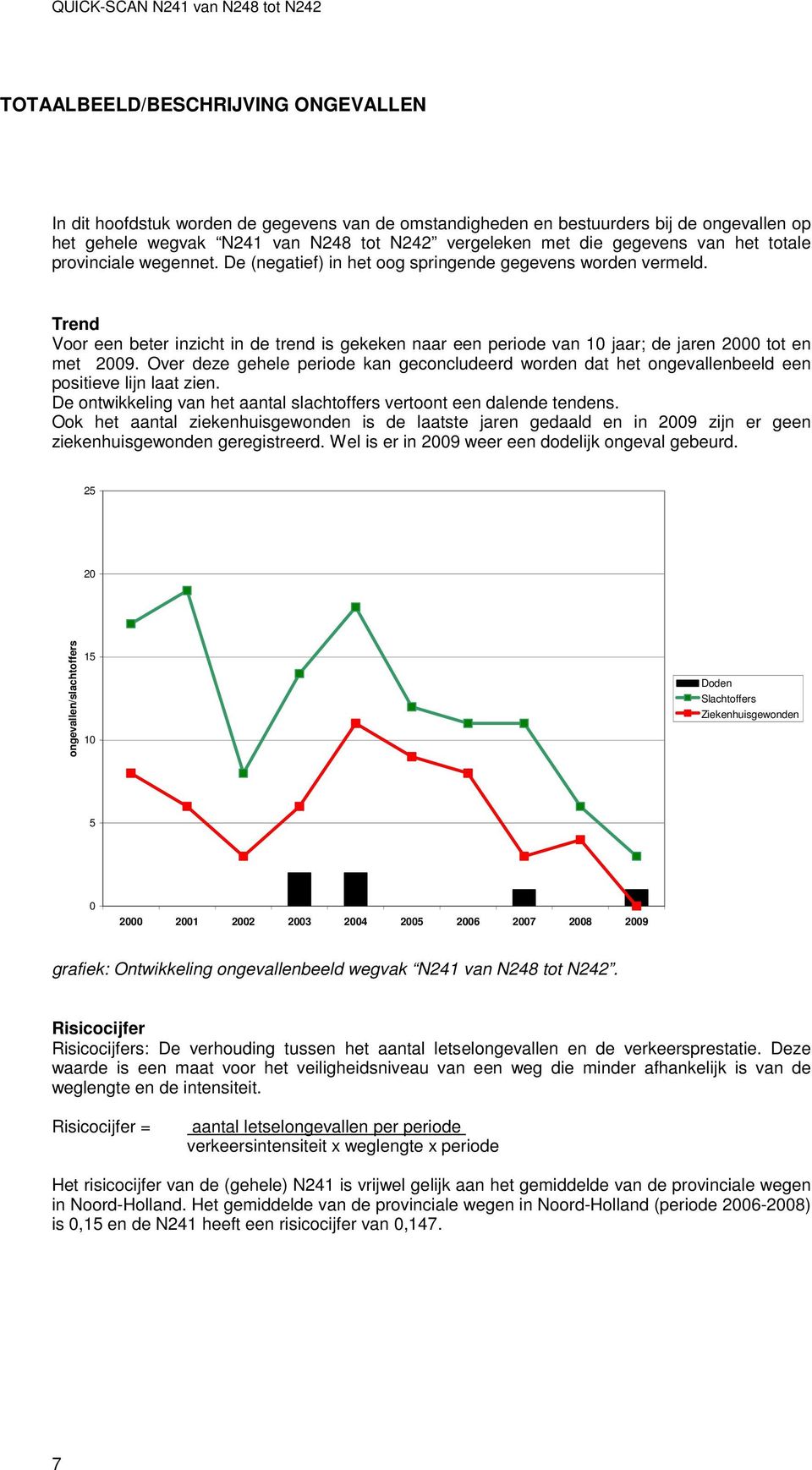 Trend Voor een beter inzicht in de trend is gekeken naar een periode van 10 jaar; de jaren 2000 tot en met 2009.