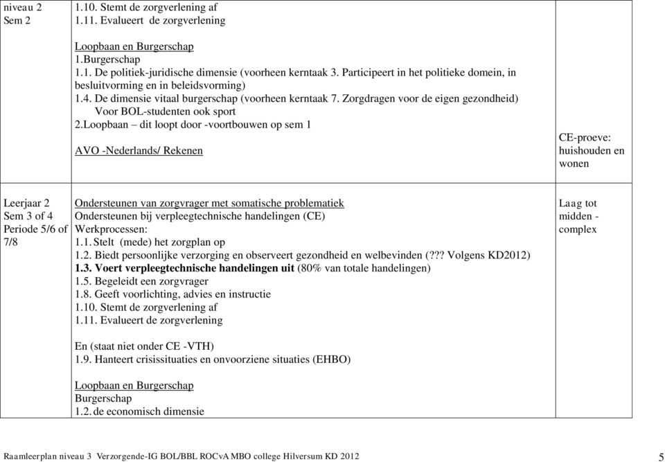 Zorgdragen voor de eigen gezondheid) Voor BOL-studenten ook sport 2.