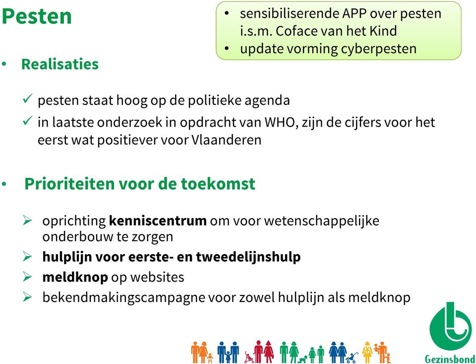 onderzoek in opdracht van WHO, zijn de cijfers voor het eerst wat positiever voor Vlaanderen oprichting