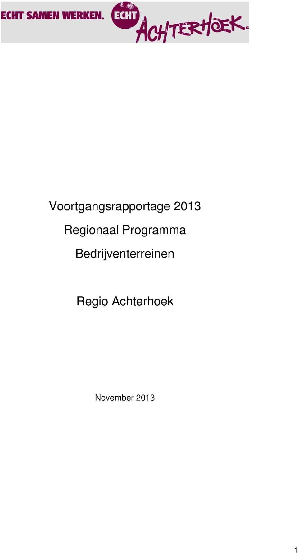 Bedrijventerreinen Regio