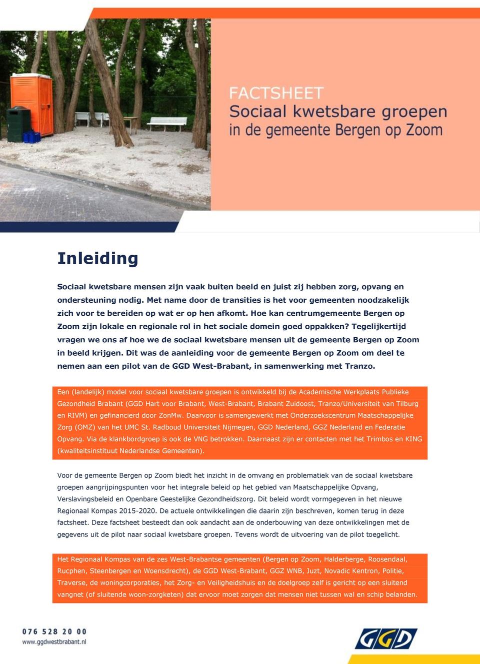 Hoe kan centrumgemeente Bergen op Zoom zijn lokale en regionale rol in het sociale domein goed oppakken?