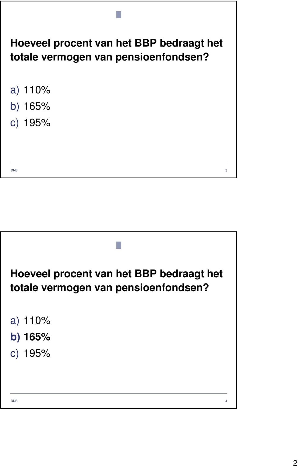 a) 110% b) 165% c) 195% 3 Antwoord 1 Hoeveel procent van