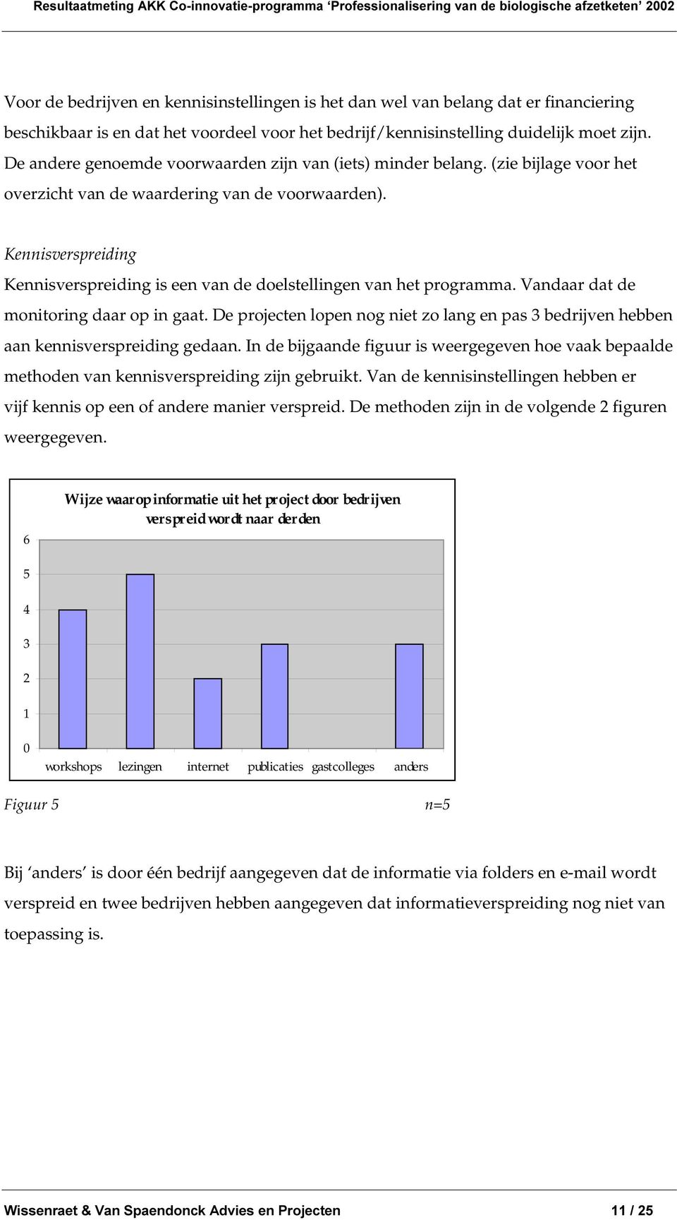 Kennisverspreiding Kennisverspreiding is een van de doelstellingen van het programma. Vandaar dat de monitoring daar op in gaat.