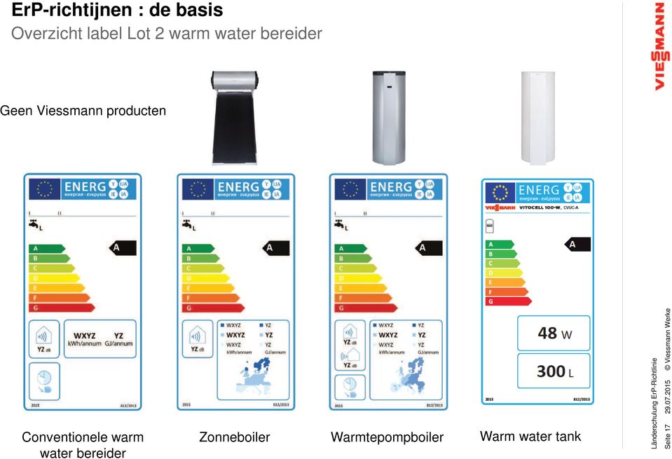 producten Conventionele warm water bereider