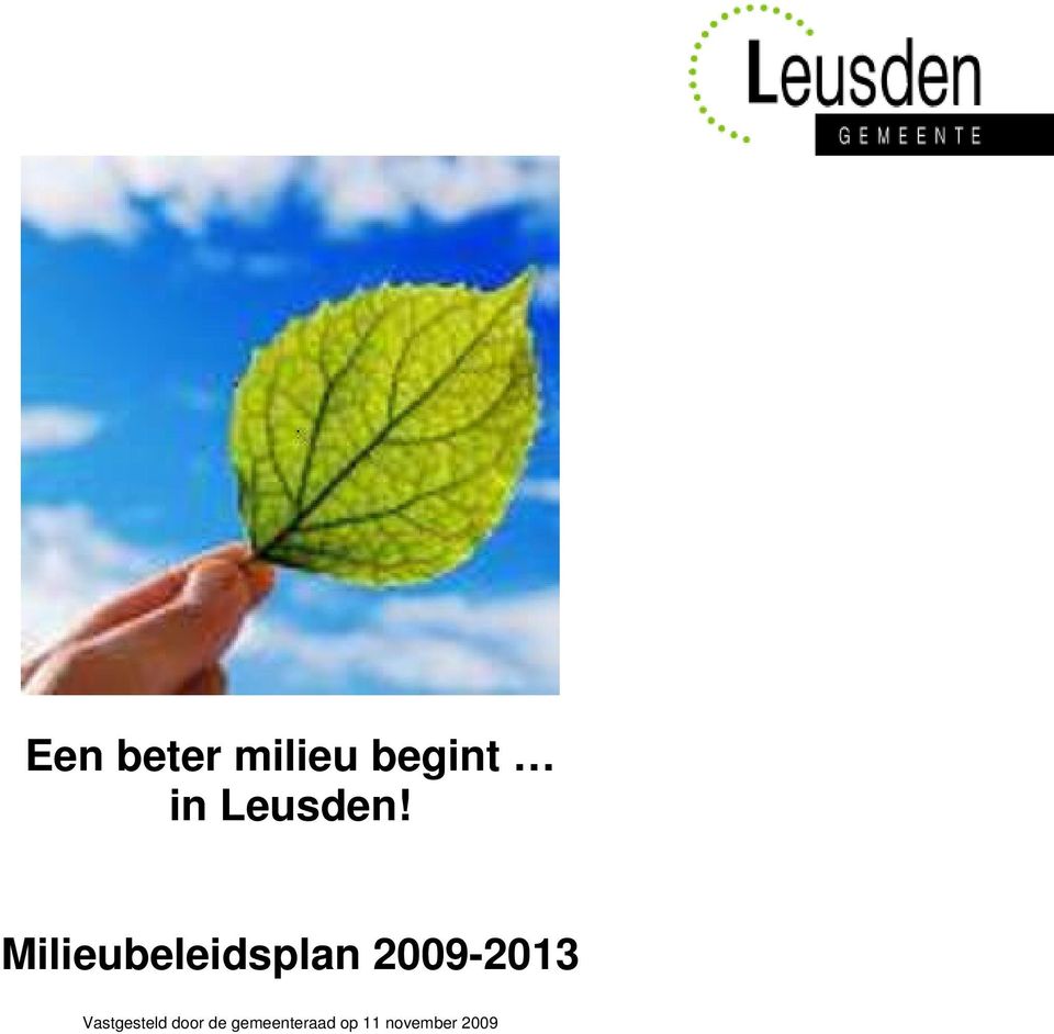 Milieubeleidsplan 2009-2013
