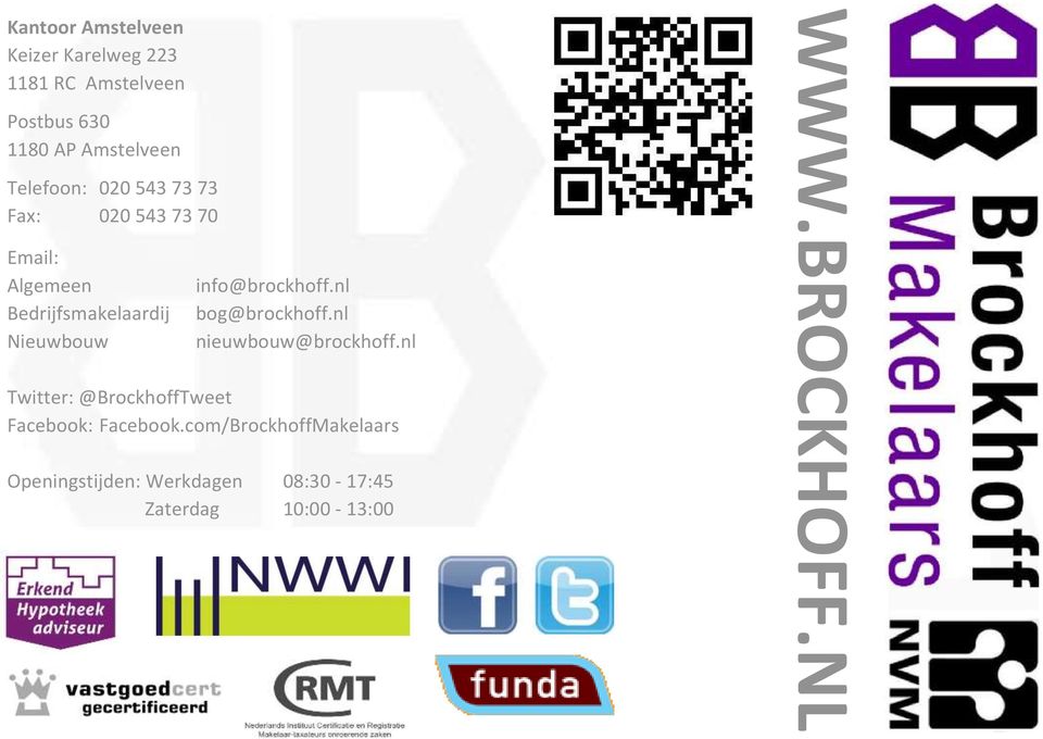 info@brockhoff.nl bog@brockhoff.nl nieuwbouw@brockhoff.