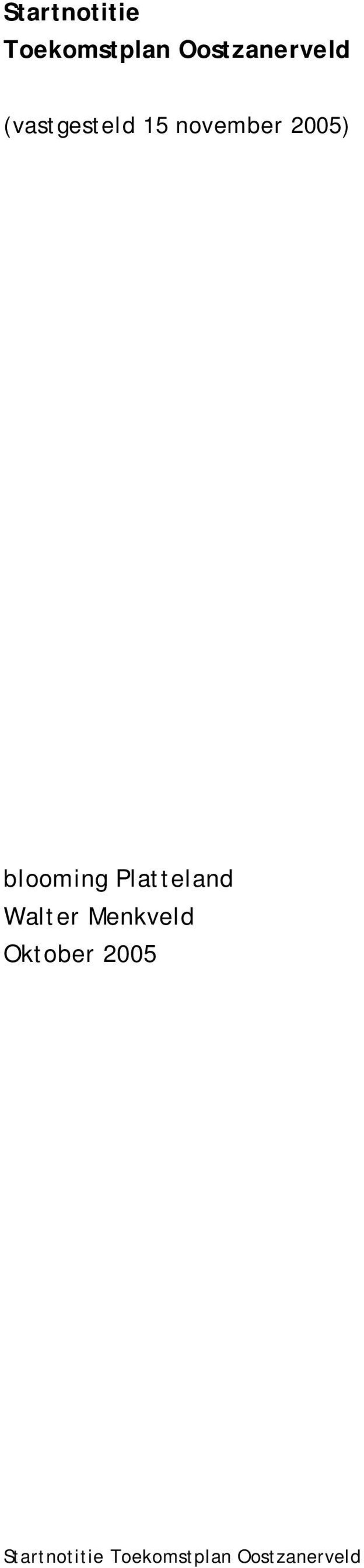 Platteland Walter Menkveld Oktober 2005