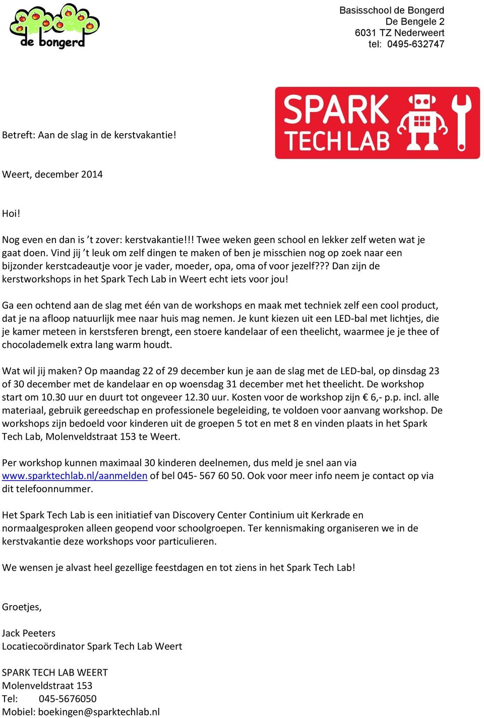 ?? Dan zijn de kerstworkshops in het Spark Tech Lab in Weert echt iets voor jou!