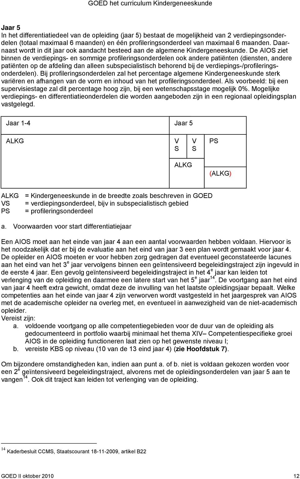 De AIOS ziet binnen de verdiepings- en sommige profileringsonderdelen ook andere patiënten (diensten, andere patiënten op de afdeling dan alleen subspecialistisch behorend bij de