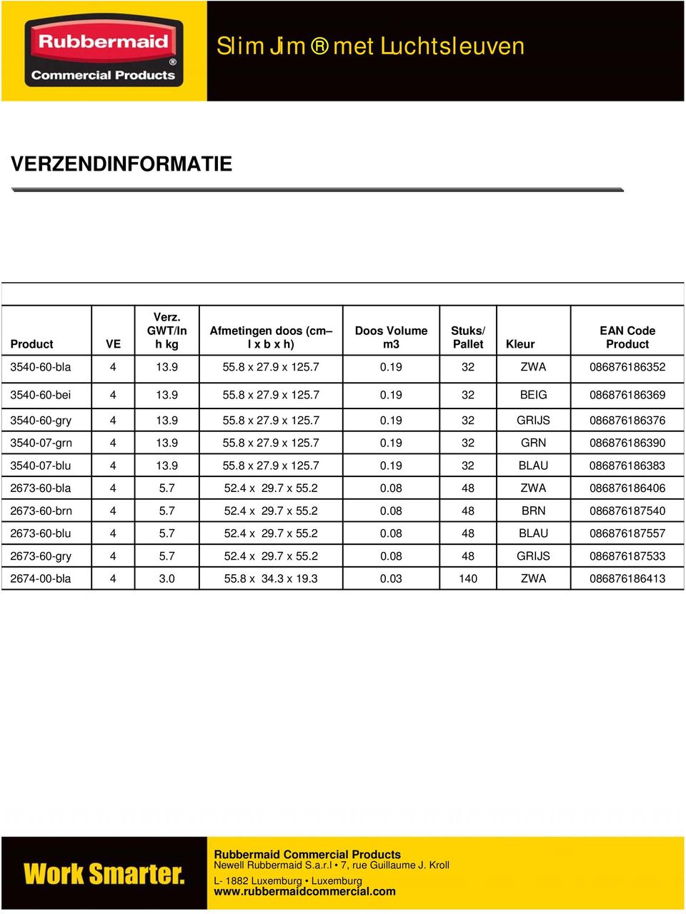 9 55.8 x 27.9 x 125.7 0.19 32 BLAU 086876186383 2673-60-bla 4 5.7 52.4 x 29.7 x 55.2 0.08 48 ZWA 086876186406 2673-60-brn 4 5.7 52.4 x 29.7 x 55.2 0.08 48 BRN 086876187540 2673-60-blu 4 5.