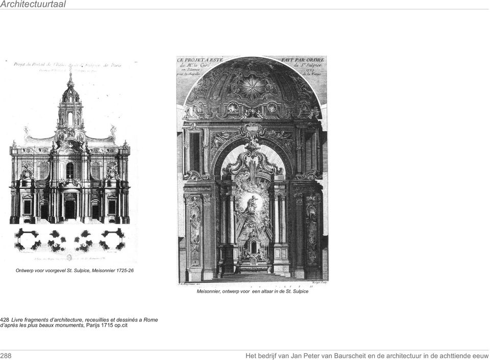 Sulpice 428 Livre fragments d architecture, receuillies et dessinés a Rome d