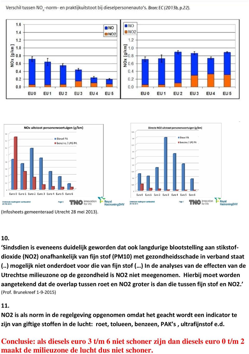 .) mogelijk niet onderdoet voor die van fijn stof ( ) In de analyses van de effecten van de Utrechtse milieuzone op de gezondheid is NO2 niet meegenomen.