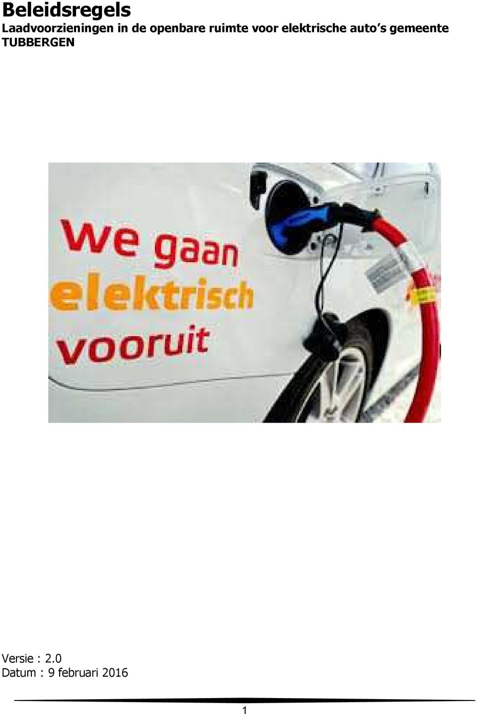 elektrische auto s gemeente