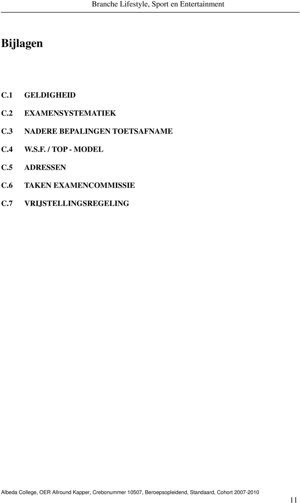 3 NADERE BEPALINGEN TOETSAFN