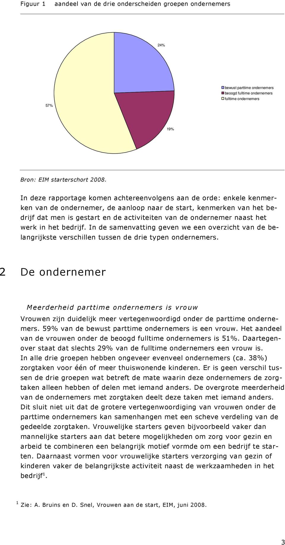 naast het werk in het bedrijf. In de samenvatting geven we een overzicht van de belangrijkste verschillen tussen de drie typen ondernemers.