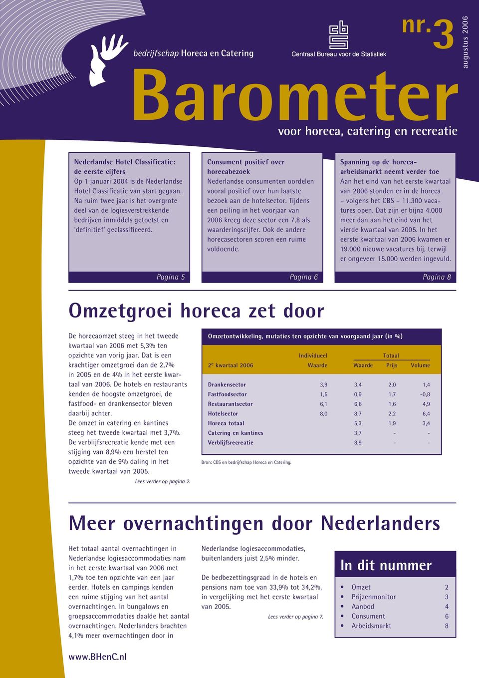 Pagina 5 Consument positief over horecabezoek Nederlandse consumenten oordelen vooral positief over hun laatste bezoek aan de hotelsector.