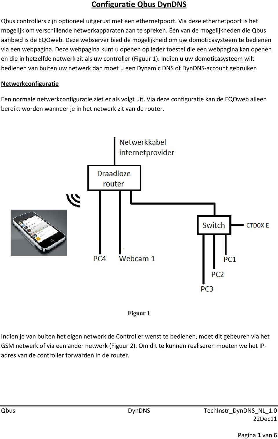 Deze webpagina kunt u openen op ieder toestel die een webpagina kan openen en die in hetzelfde netwerk zit als uw controller (Figuur 1).